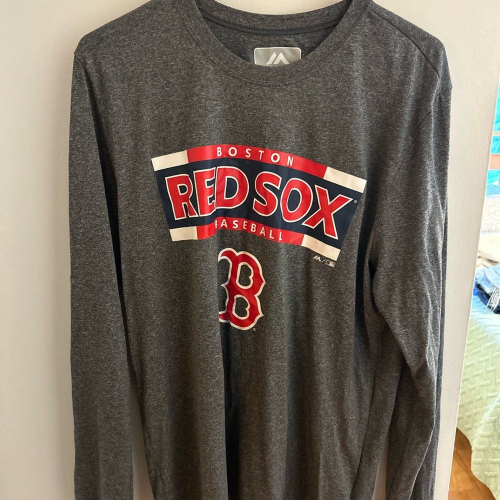 Boston Red Sox Gray Long Sleeve Tee
